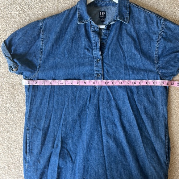 GAP Denim 100% Cotton Oversized Shirt Dress - Picture 6 of 8